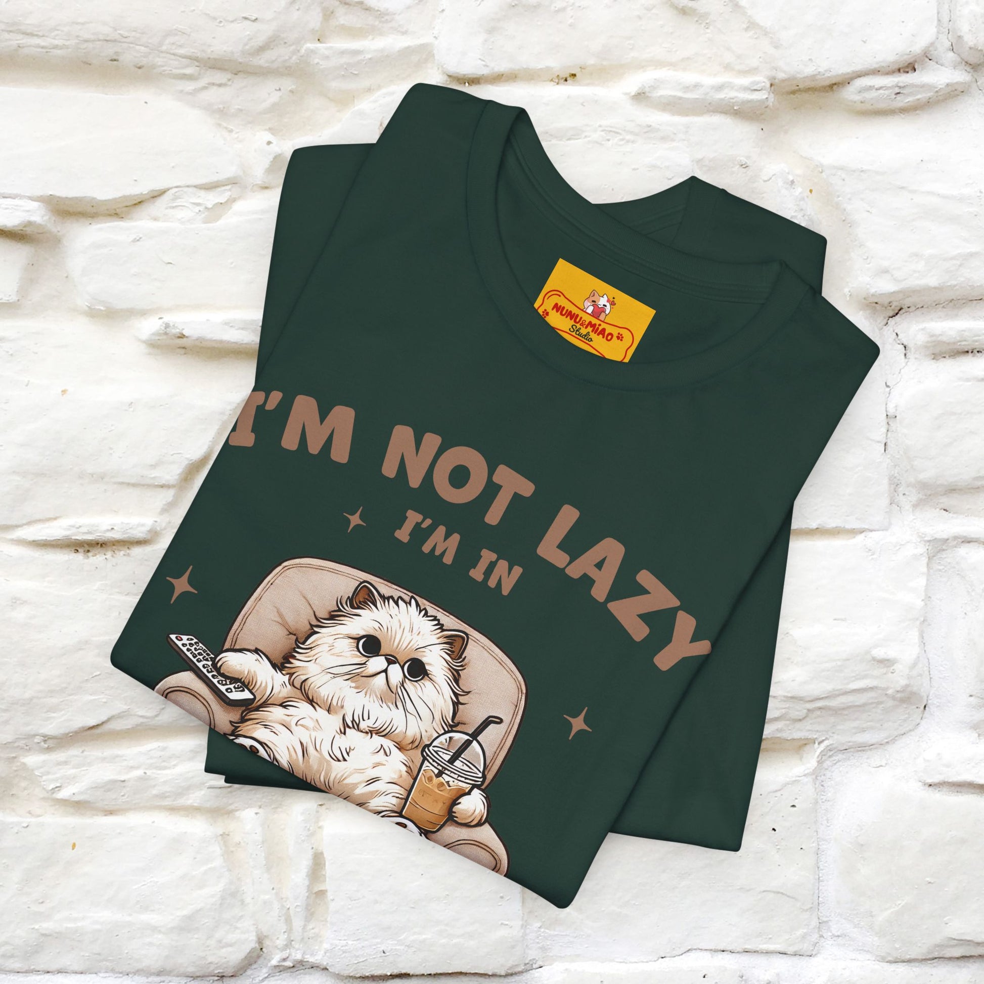 "I'm Not Lazy I'm In Energy-Saving Mode " Cat T-shirt |Nunu&Miao Studio - Nunu&Miao Studio