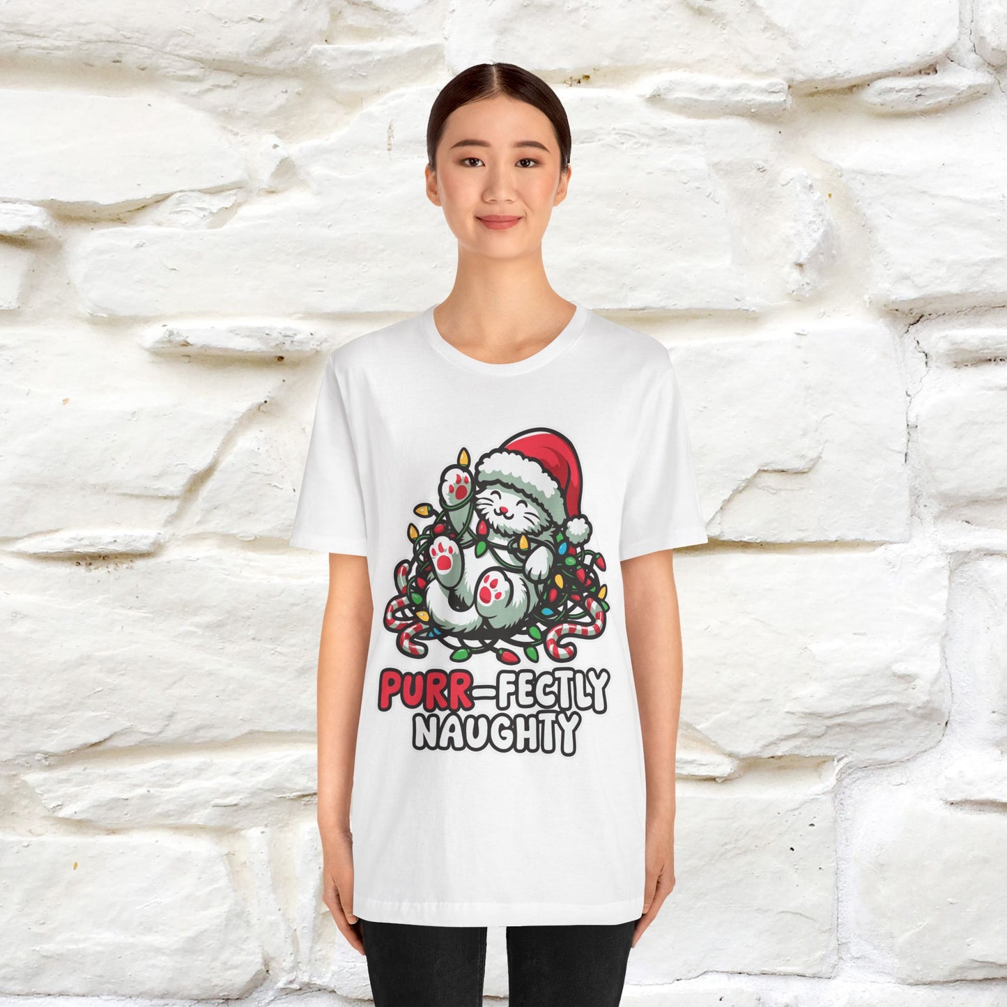 “Purr-Fectly Naughty” | Cat T-Shirt | Nunu&Miao Studio