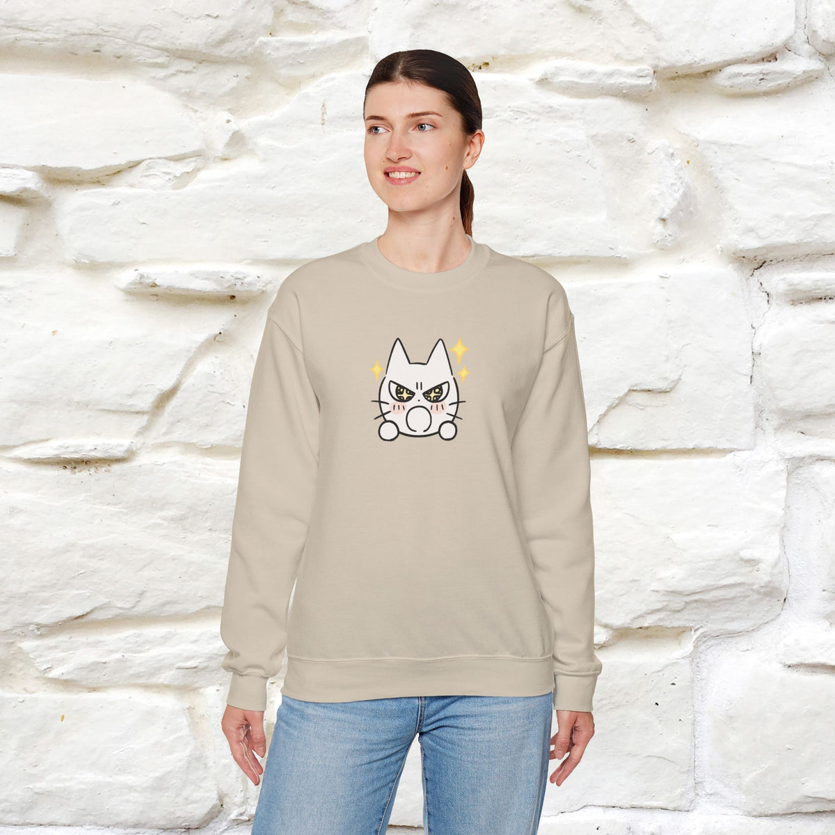 ''Don't Let Yourself Down.'' | Cute Cat Sweatshirt | Nunu&Miao Studio