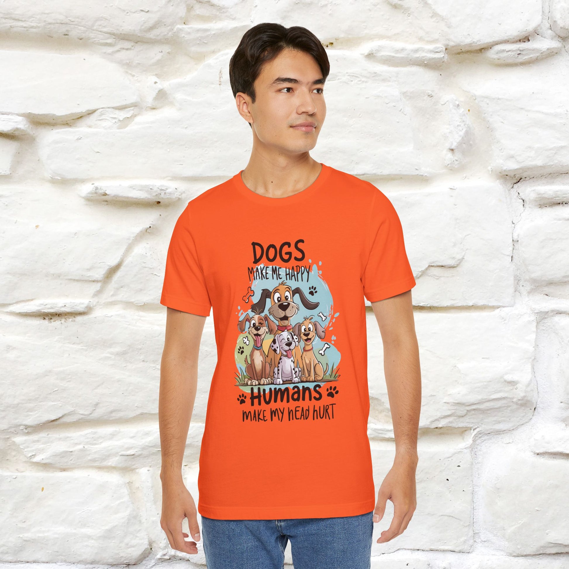 " Dogs Make Me Happy ..."  T-shirt |Nunu&Miao Studio - Nunu&Miao Studio