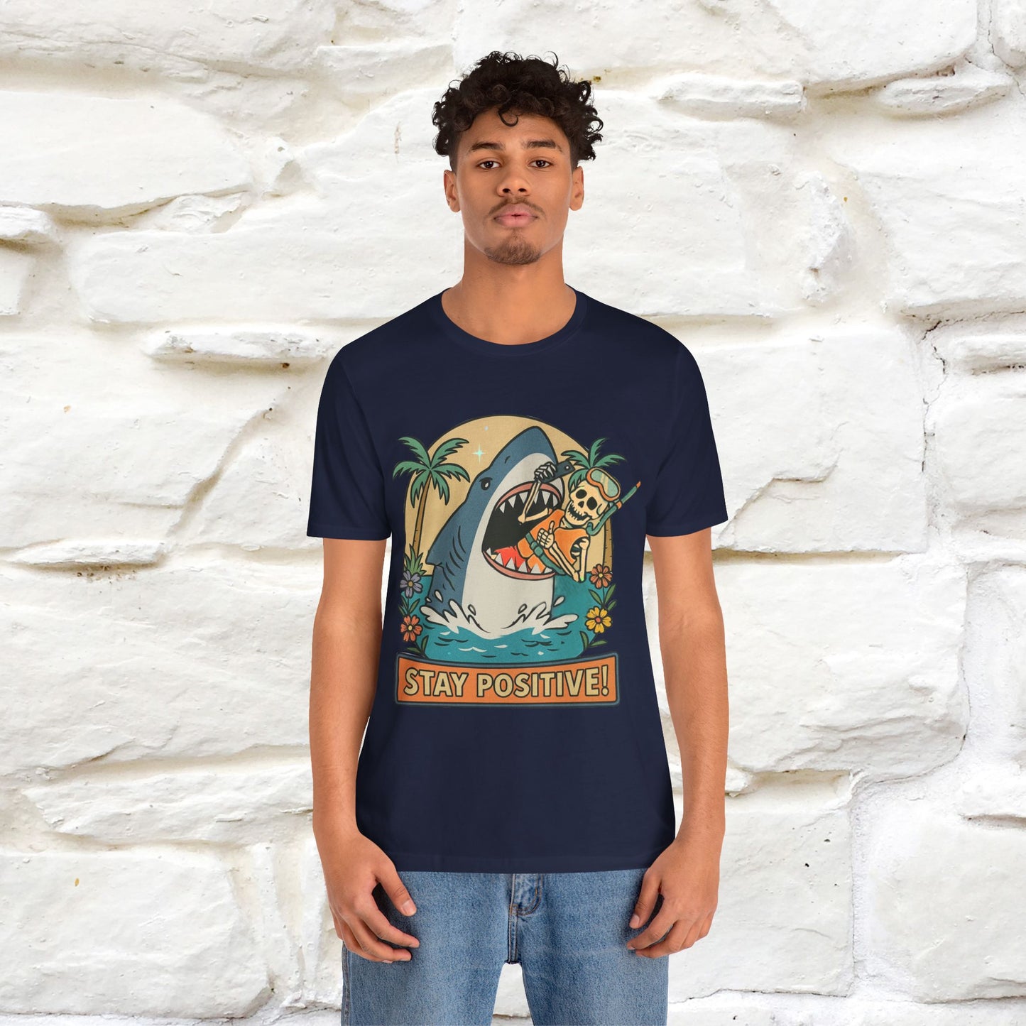 "Stay Positive" Funny T-shirt |Nunu&Miao Studio - Nunu&Miao Studio