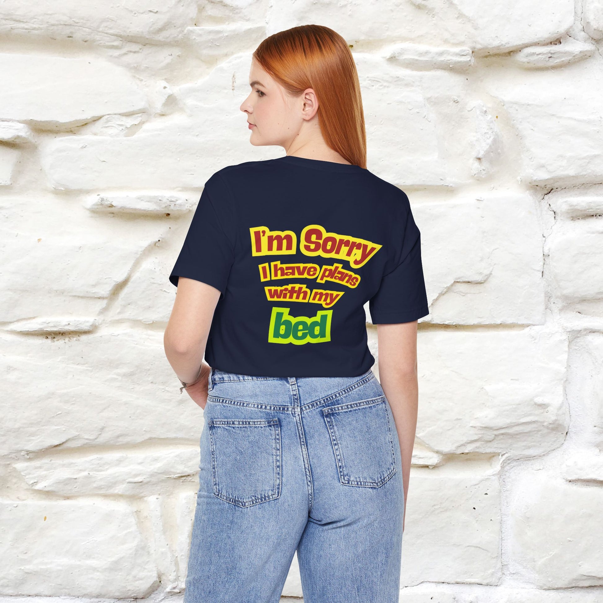 "I Am Sorry I Have Plans With My Bed" |  Cat T-Shirt | Front & Back Design | Nunu&Miao Studio - Nunu&Miao Studio