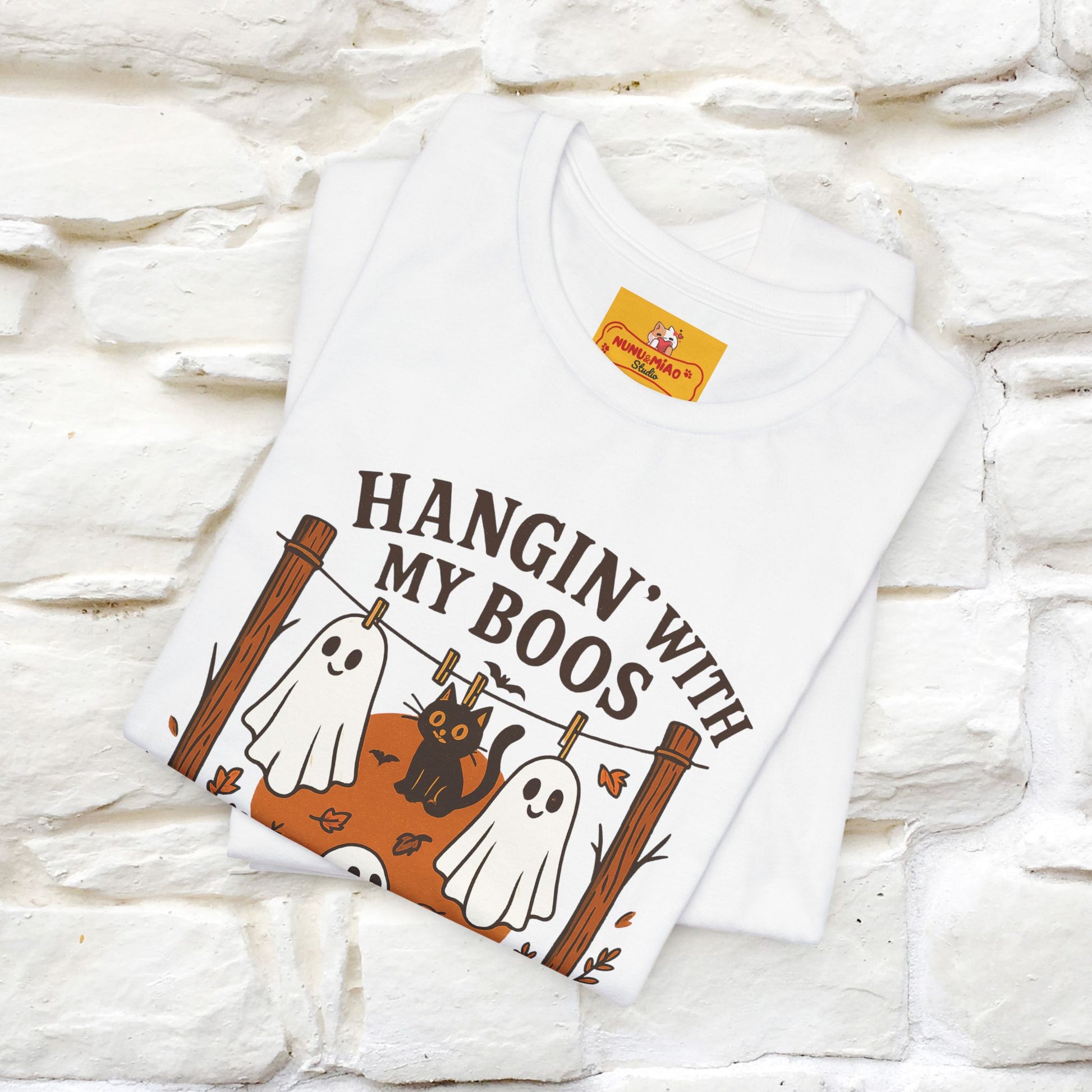 "Hanging With My Boos" Halloween Cat T-shirt |Nunu&Miao Studio - Nunu&Miao Studio