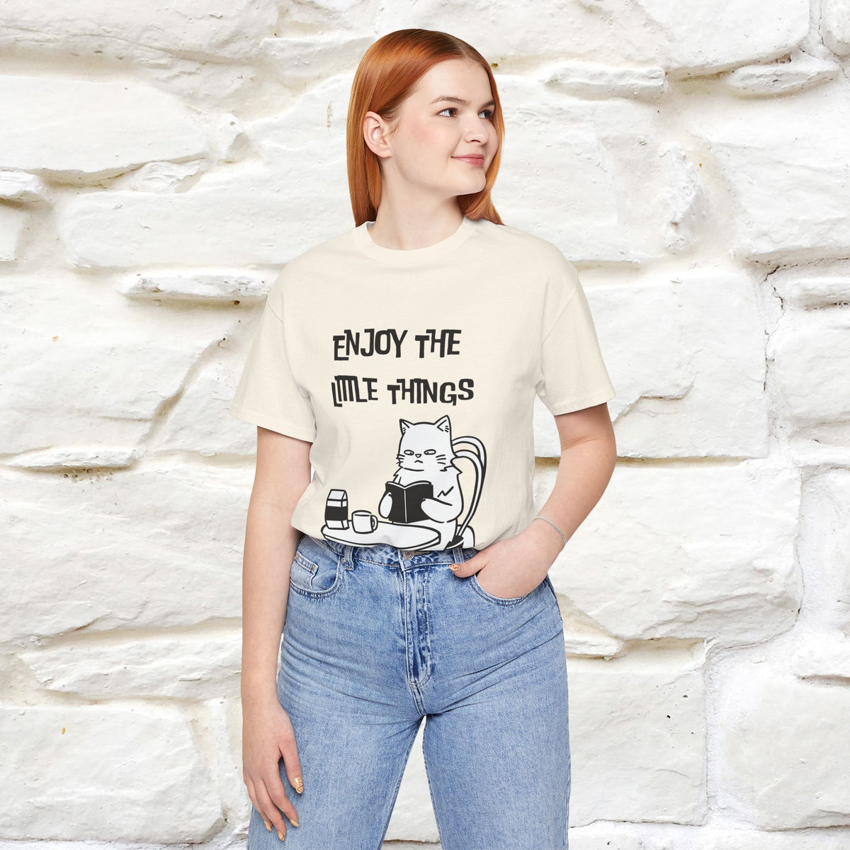"Enjoy The Little Things." Cat T-Shirt | Nunu&Miao Studio