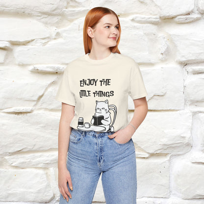 "Enjoy The Little Things." Cat T-Shirt | Nunu&Miao Studio