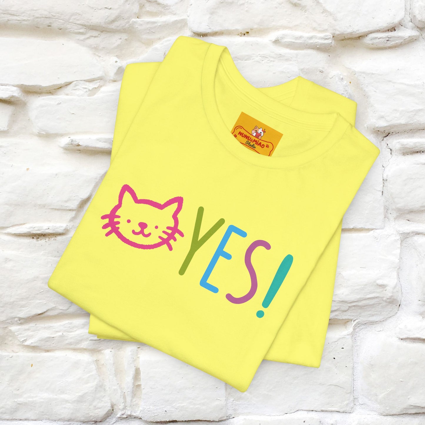 "Yes, Just Do It" Cat T-Shirt| Front & Back Design | Nunu&Miao Studio - Nunu&Miao Studio