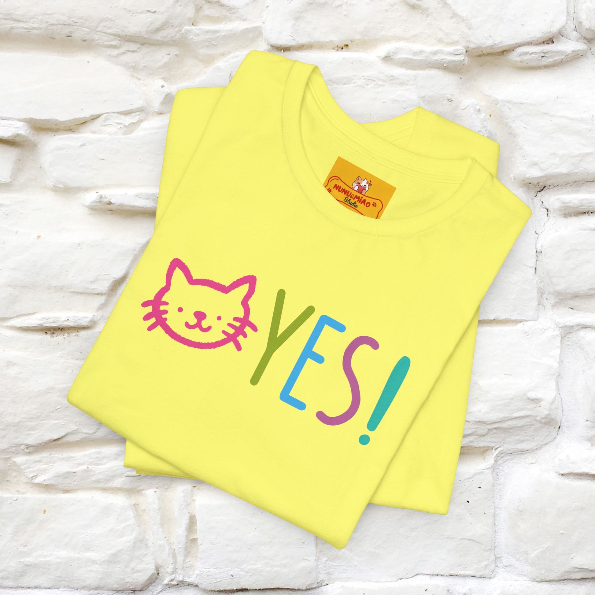 "Yes, Just Do It" Cat T-Shirt| Front & Back Design | Nunu&Miao Studio - Nunu&Miao Studio