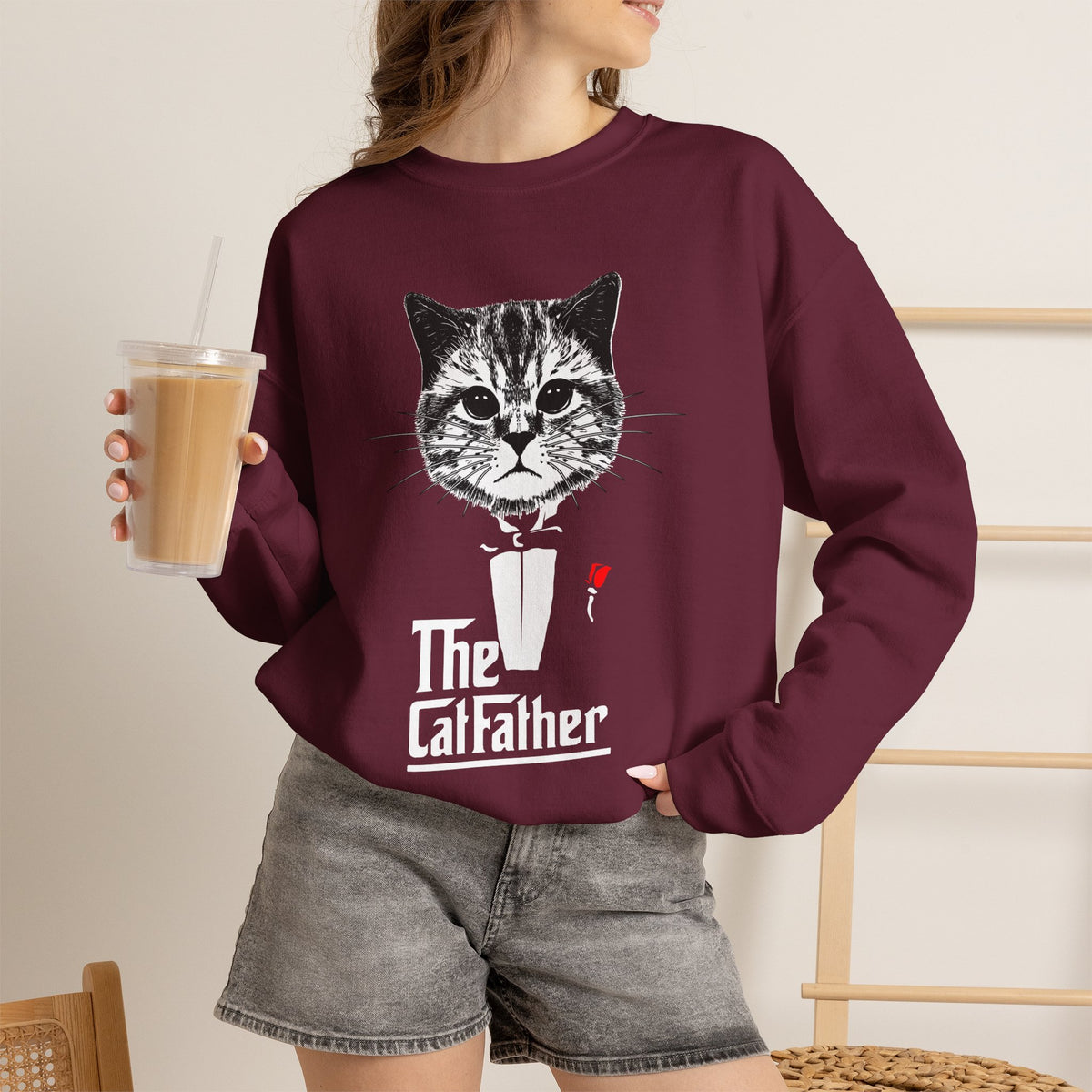 "The Catfather'' |Cat Sweatshirt | Nunu&Miao Studio