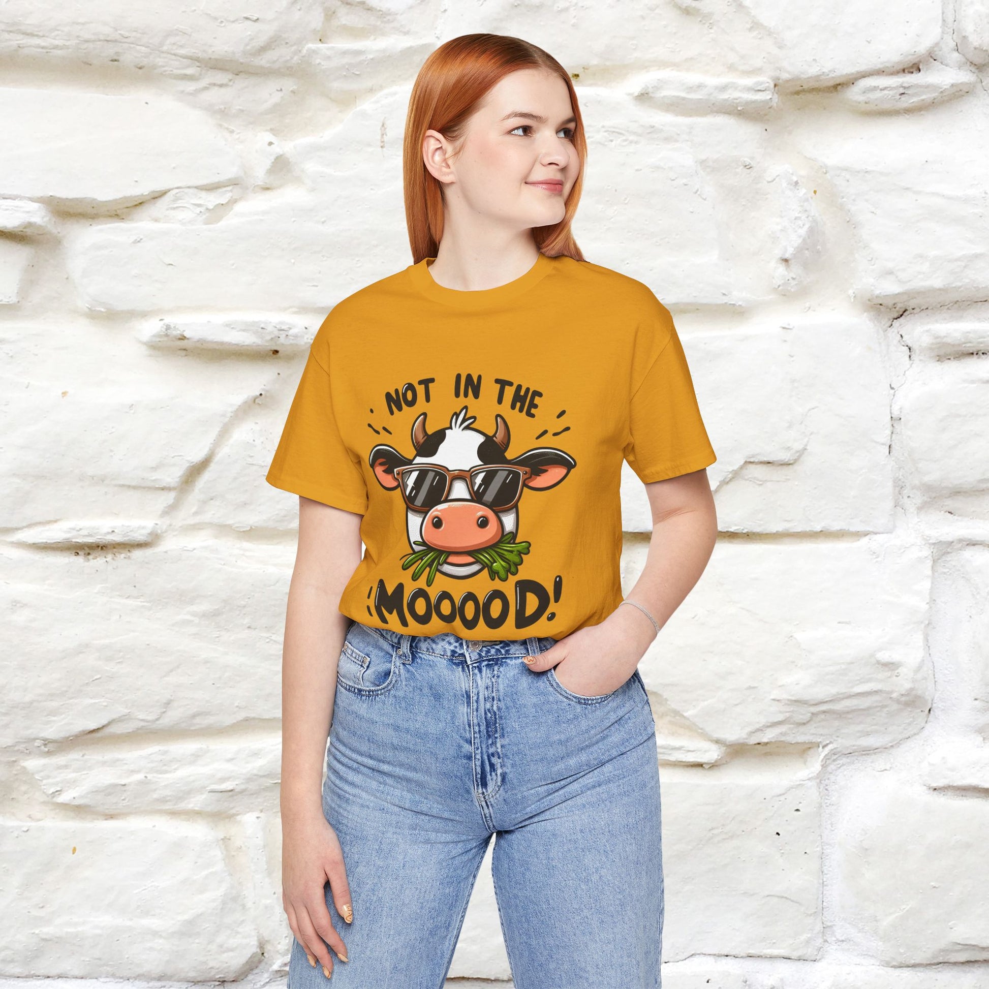 Not In The Moood – Funny Cow Pun T-Shirt | Nunu & Miao Studio - Nunu&Miao Studio
