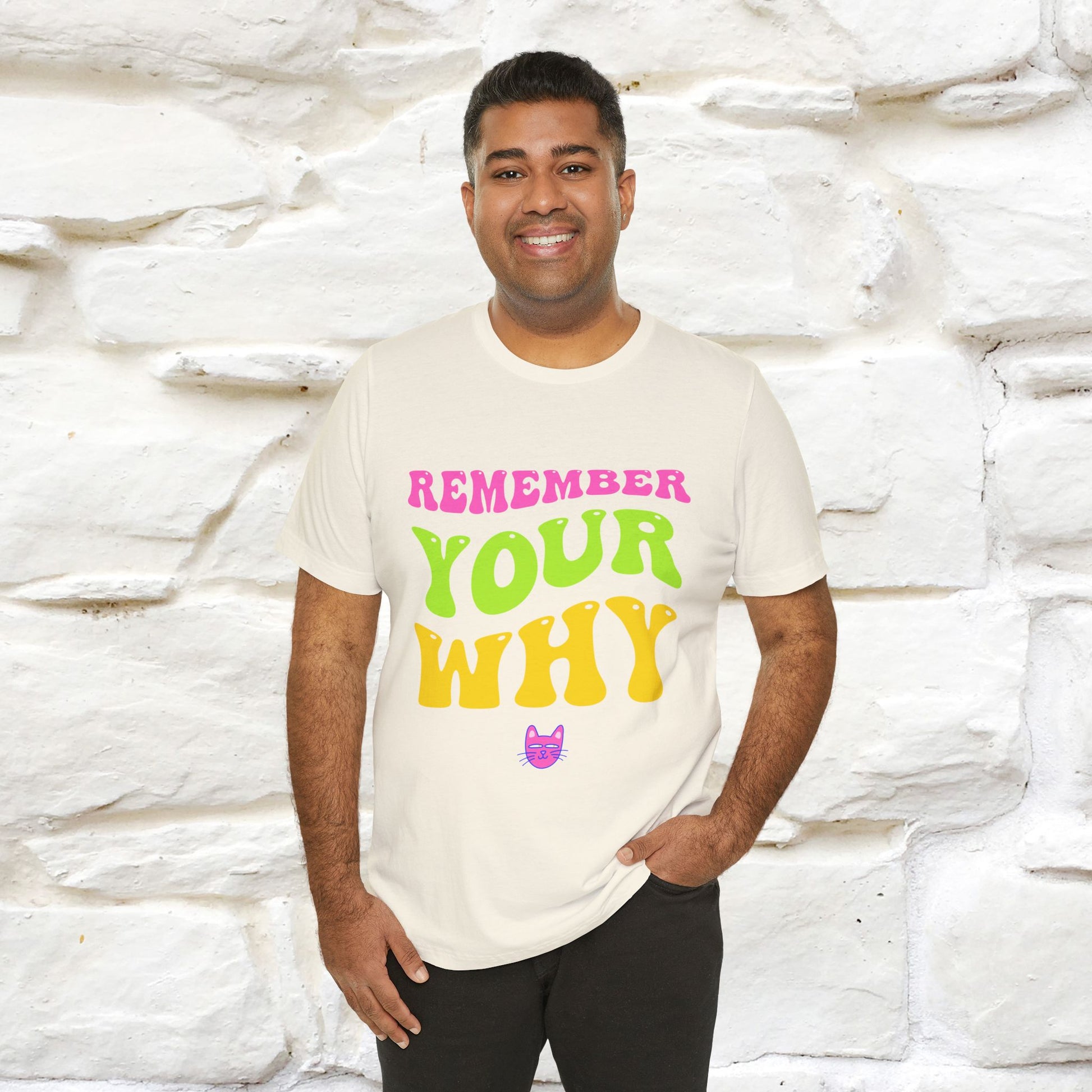 "Remember Your Why" |Cat T-Shirt | Nunu&Miao Studio - Nunu&Miao Studio