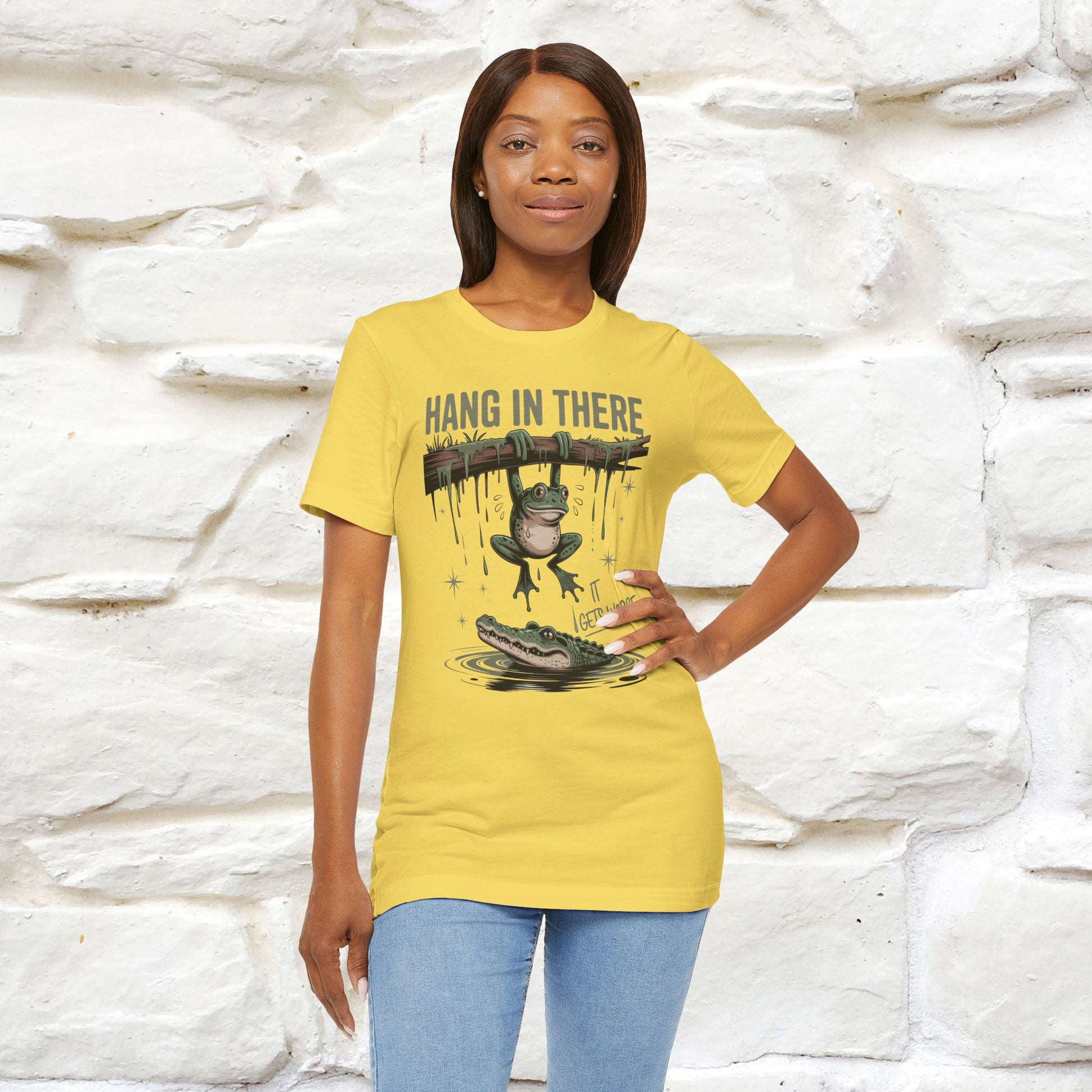 "Hang In There" Funny T-shirt |Nunu&Miao Studio - Nunu&Miao Studio