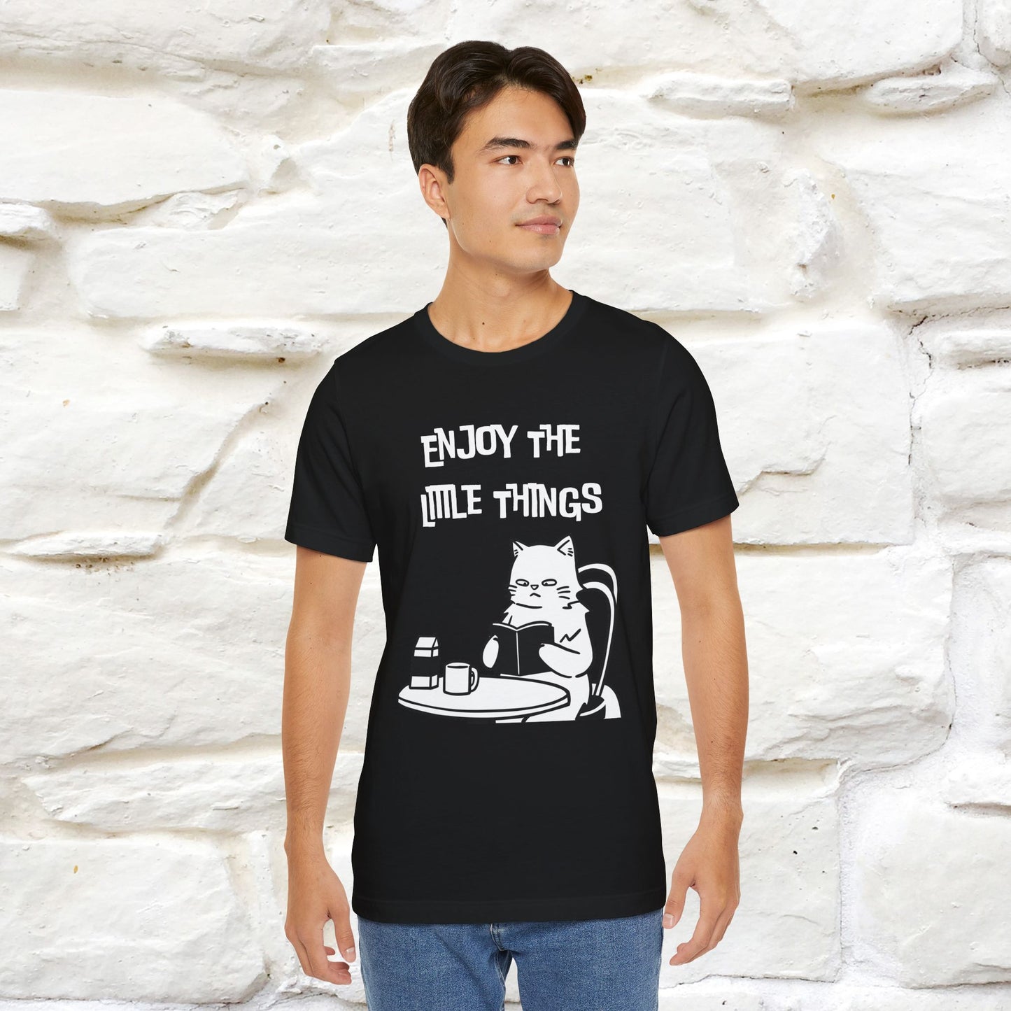 "Enjoy The Little Things." Cat T-Shirt | Nunu&Miao Studio
