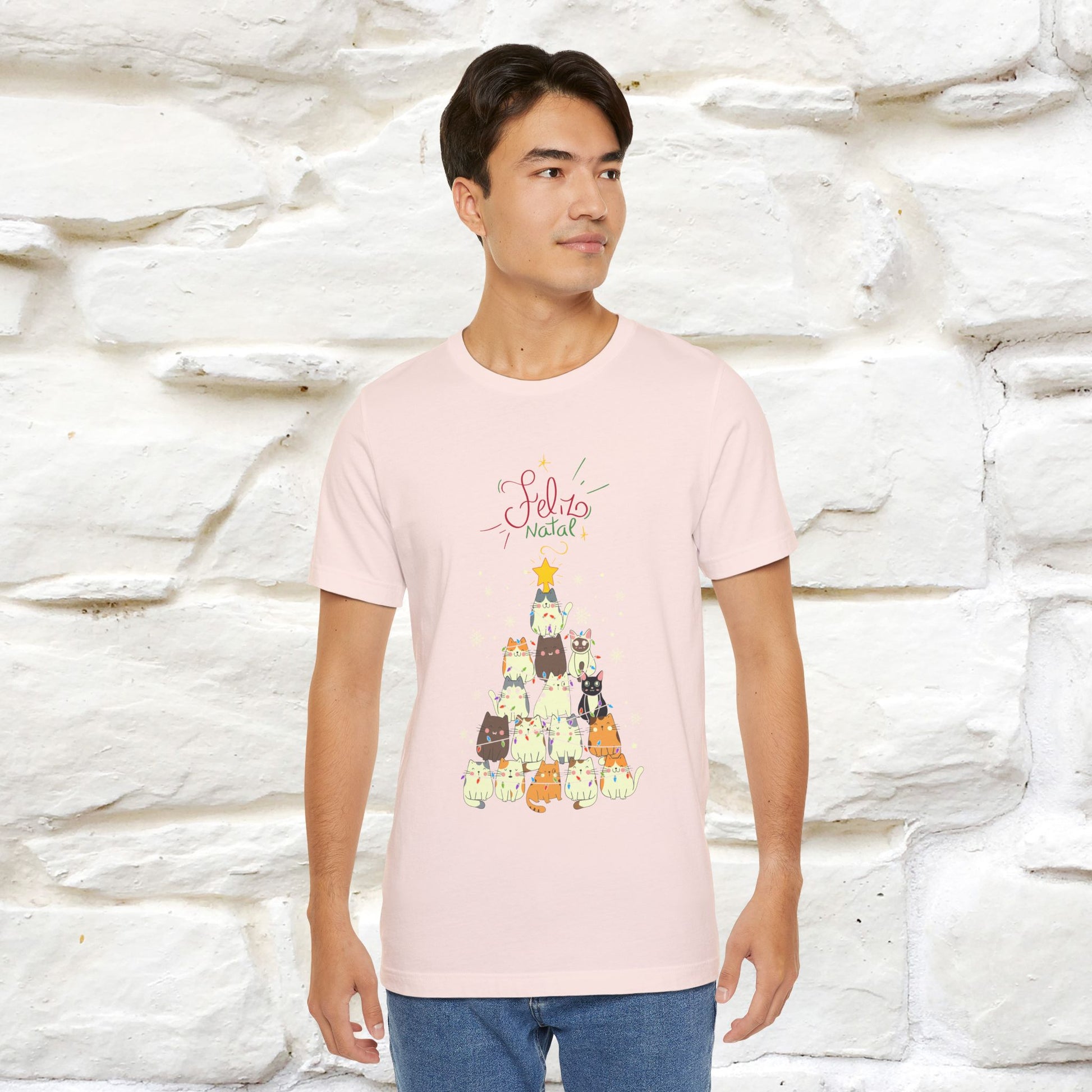 "Feliz Natal" Cat T-shirt|Nunu&Miao Studio - Nunu&Miao Studio