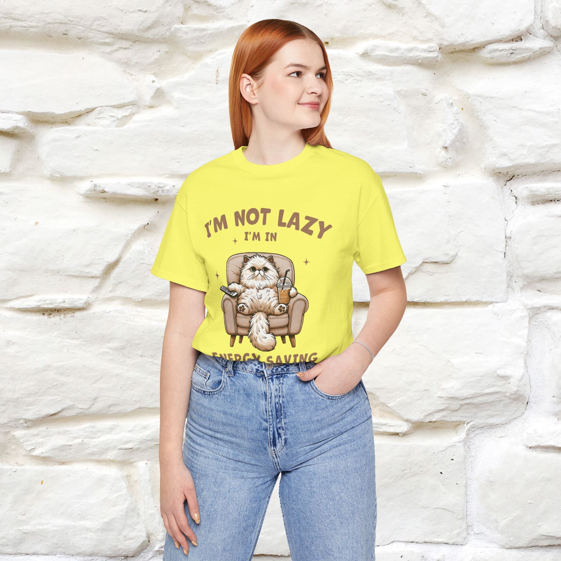 "I'm Not Lazy I'm In Energy-Saving Mode " Cat T-shirt |Nunu&Miao Studio - Nunu&Miao Studio