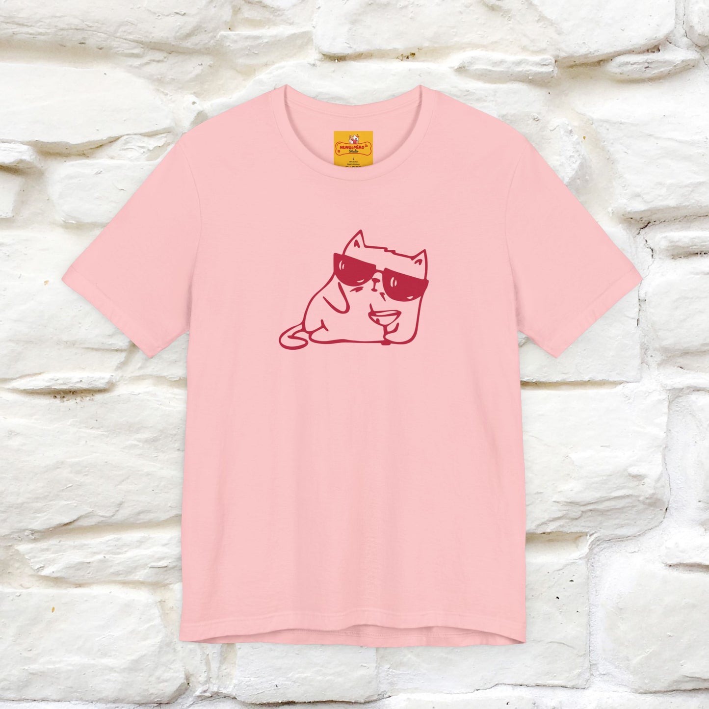 "I’m Happy, Which Often Looks Like Crazy" Cat T-Shirt| Front & Back Design | Nunu&Miao Studio - Nunu&Miao Studio