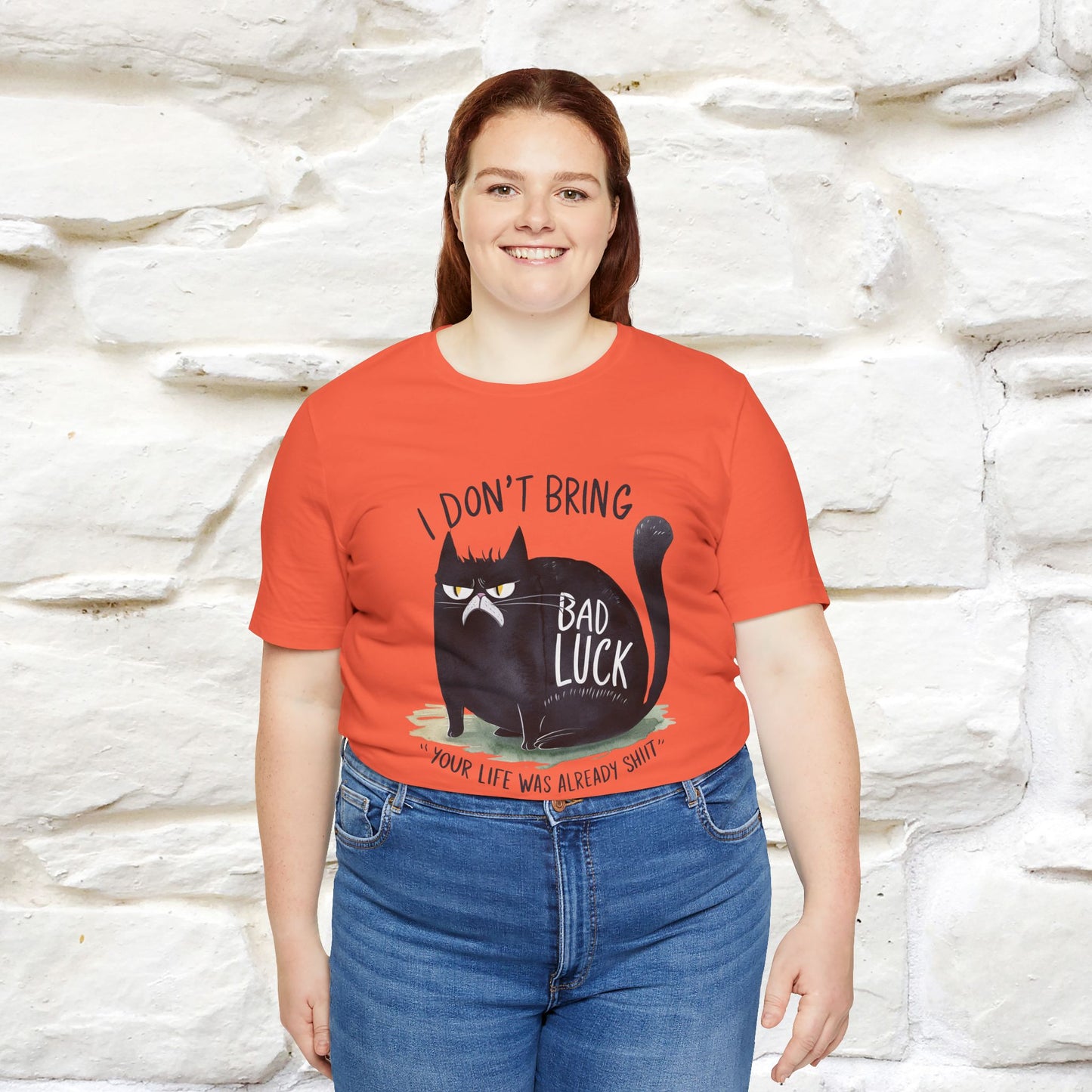 I Don’t Bring Bad Luck, Your Life Was Already Sh... Cat T-Shirt | Nunu^Miao Studio - Nunu&Miao Studio