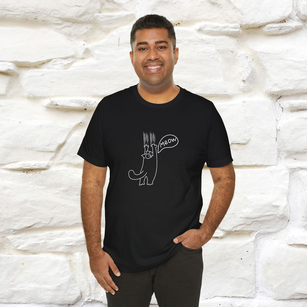 "Meow Meow Meow" Cat T-Shirt | Front & Back Design | Nunu&Miao Studio
