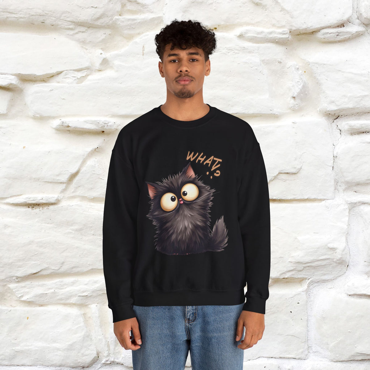 "What'' |Cat Sweatshirt | Nunu&Miao Studio