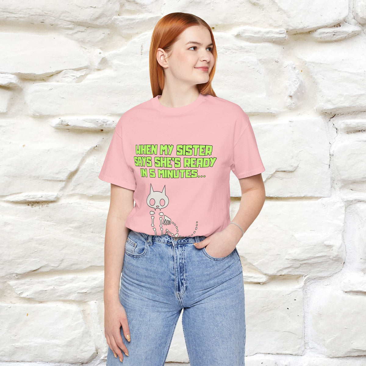 “When my sister says she’s ready in 5 minutes…” | Cat T-Shirt | Nunu&Miao Studio