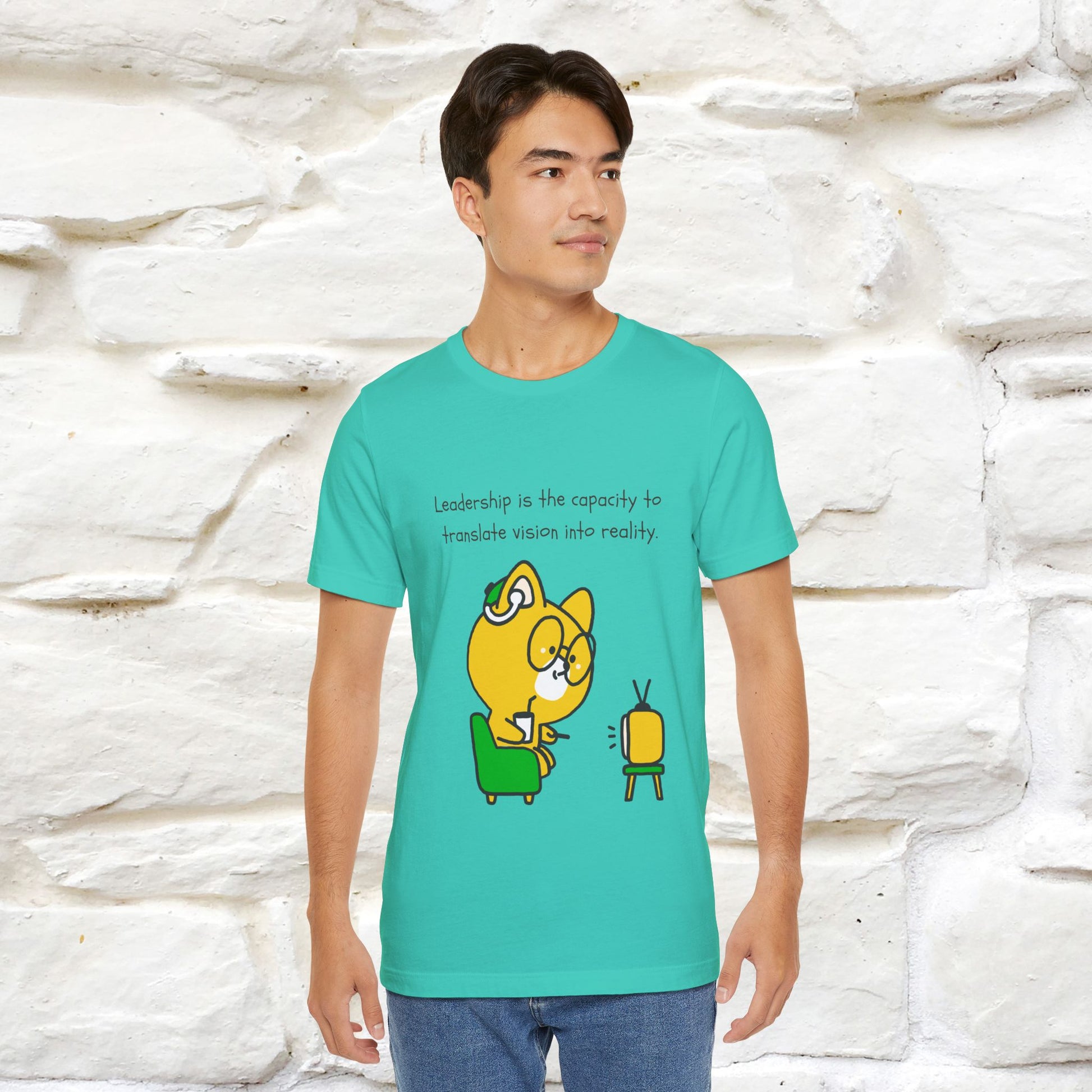"Leadership Is the Capacity to Translate Vision Into Reality" Cat T-Shirt | Inspiring Cat Shirt for Men & Women | 100% Cotton* 🐾 - Nunu&Miao Studio