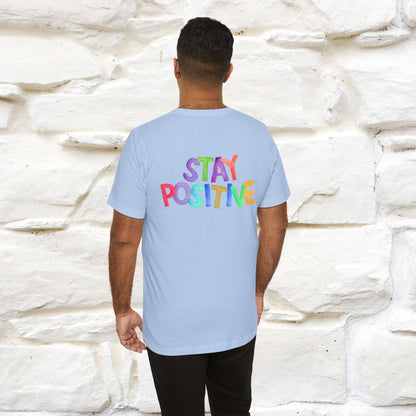 "Stay Positive'' Cat T-Shirt | Front & Back Design | Nunu&Miao Studio - Nunu&Miao Studio