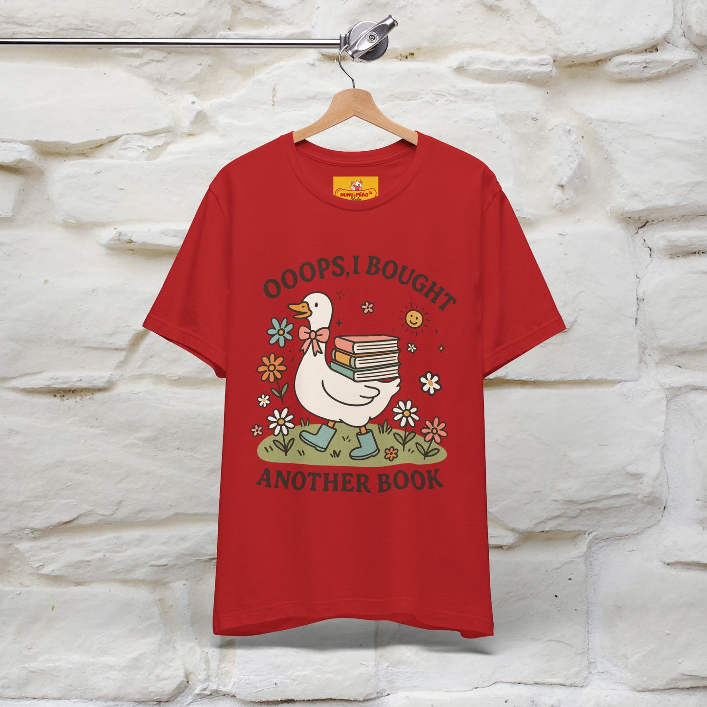 "Oooops I Bought Another Book" Funny Goose T-shirt |Nunu&Miao Studio - Nunu&Miao Studio
