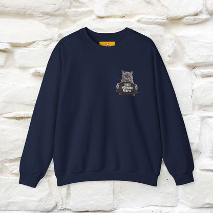 "I Hate Morning People'' |Cat Sweatshirt | Nunu&Miao Studio