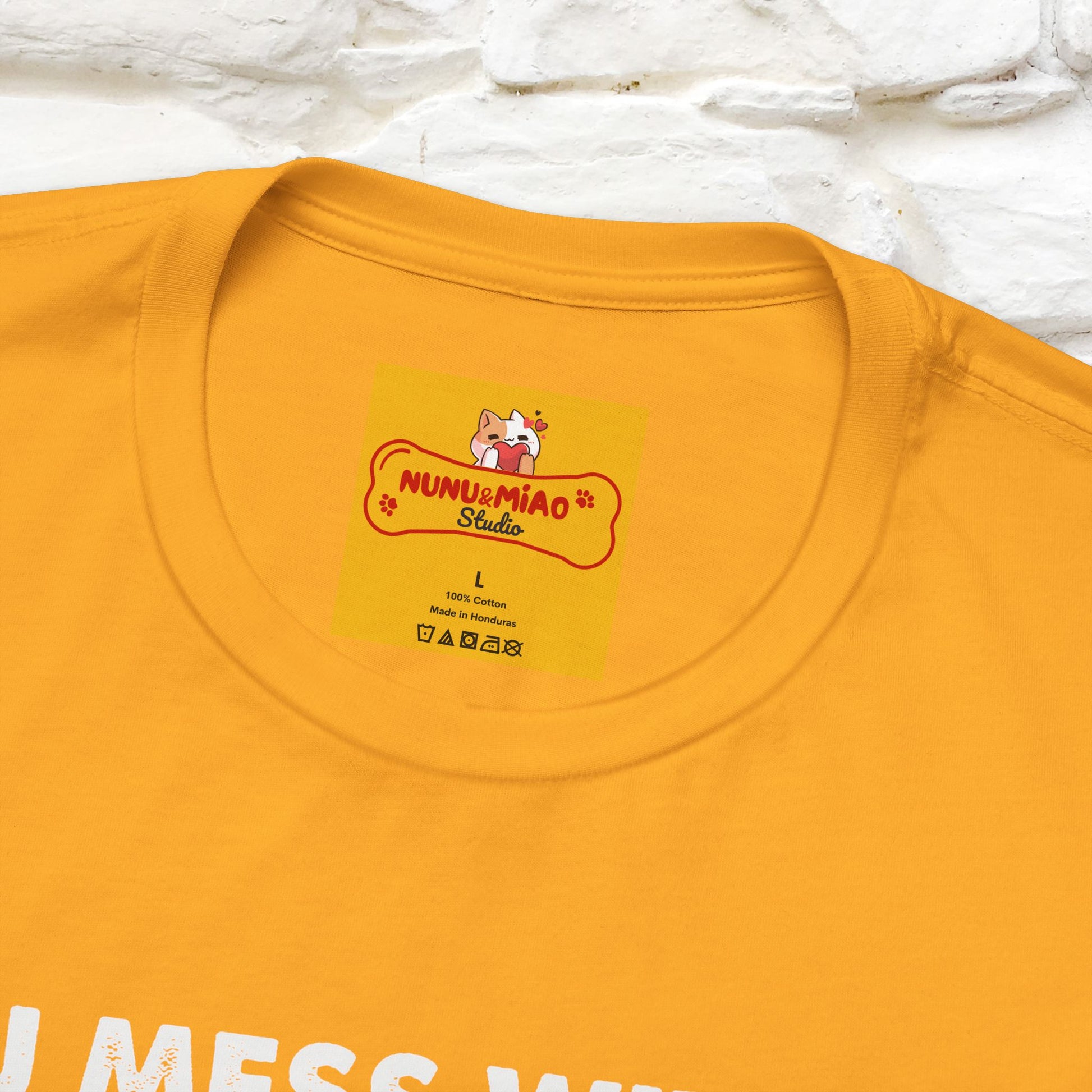 "You Mess With The Meow Meow, You Get The Peow Peow" Cat T-shirt |Nunu&Miao Studio - Nunu&Miao Studio