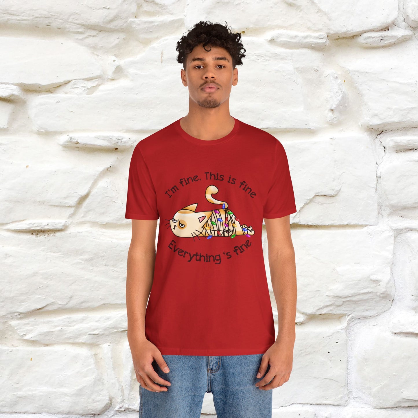 "This Is Fine" |Funny Cat T-Shirt | Nunu&Miao Studio