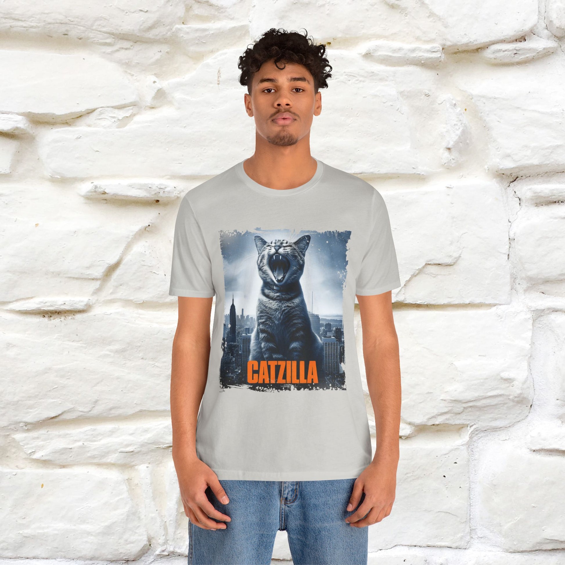 Catzilla T-Shirt | Fun Monster Cat Tee for Men & Women | 100% Cotton - Nunu&Miao Studio