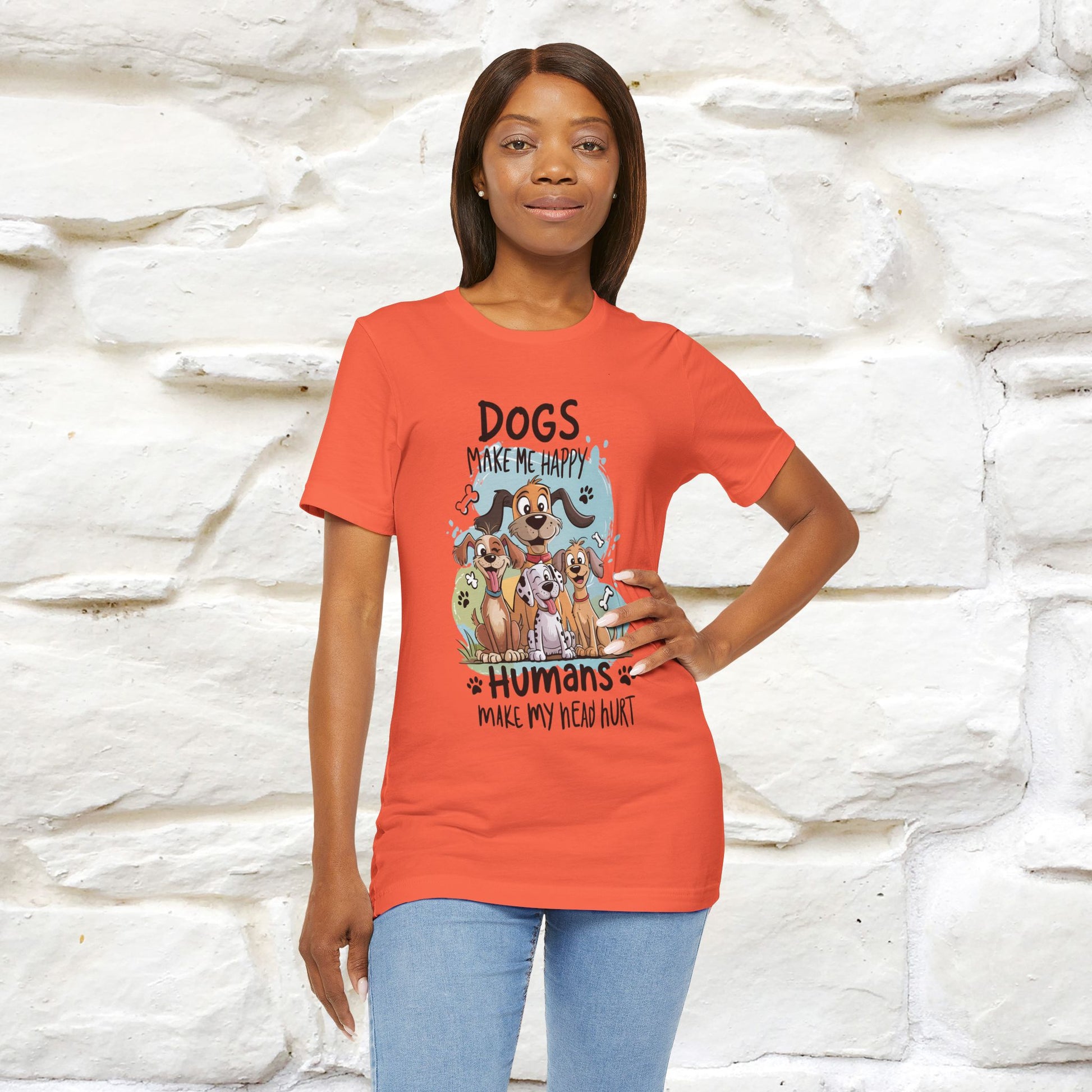 " Dogs Make Me Happy ..."  T-shirt |Nunu&Miao Studio - Nunu&Miao Studio
