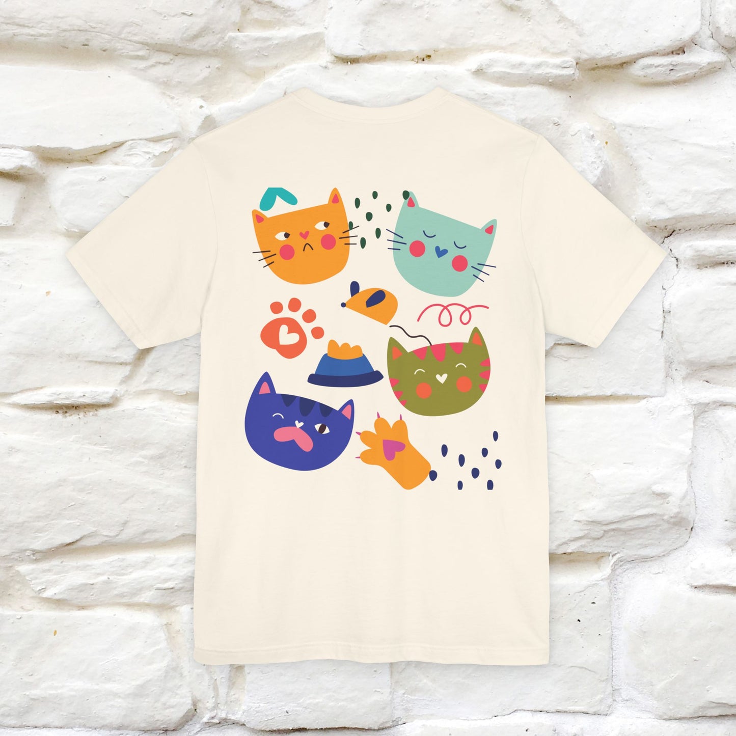 ''The Power Of Meow'' Cat T-Shirt Front and Back Design | Nunu&Miao Studio - Nunu&Miao Studio