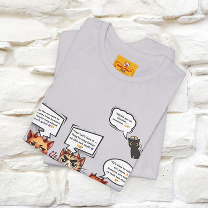 "Humans Are Way Ahead In The Evil Game! 😈😼" Cat  T-shirt |Nunu&Miao Studio - Nunu&Miao Studio