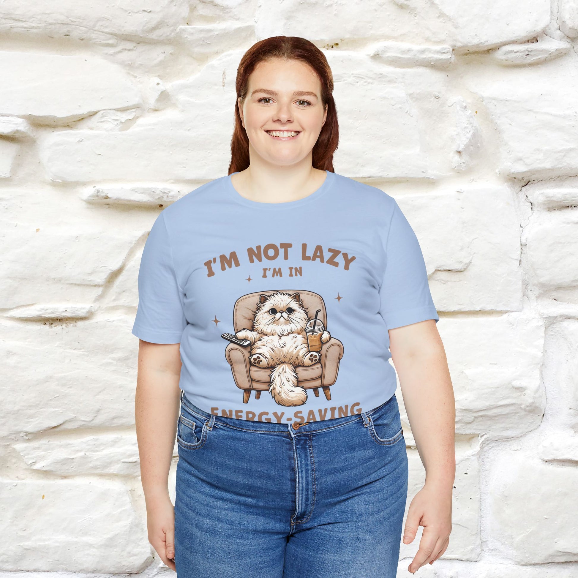 "I'm Not Lazy I'm In Energy-Saving Mode " Cat T-shirt |Nunu&Miao Studio - Nunu&Miao Studio