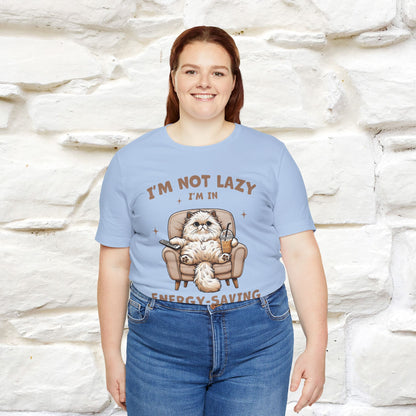 "I'm Not Lazy I'm In Energy-Saving Mode " Cat T-shirt |Nunu&Miao Studio - Nunu&Miao Studio