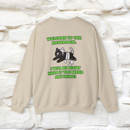 ''Welcome To The Bathroom...'' |Cat Sweatshirt | Nunu&Miao Studio
