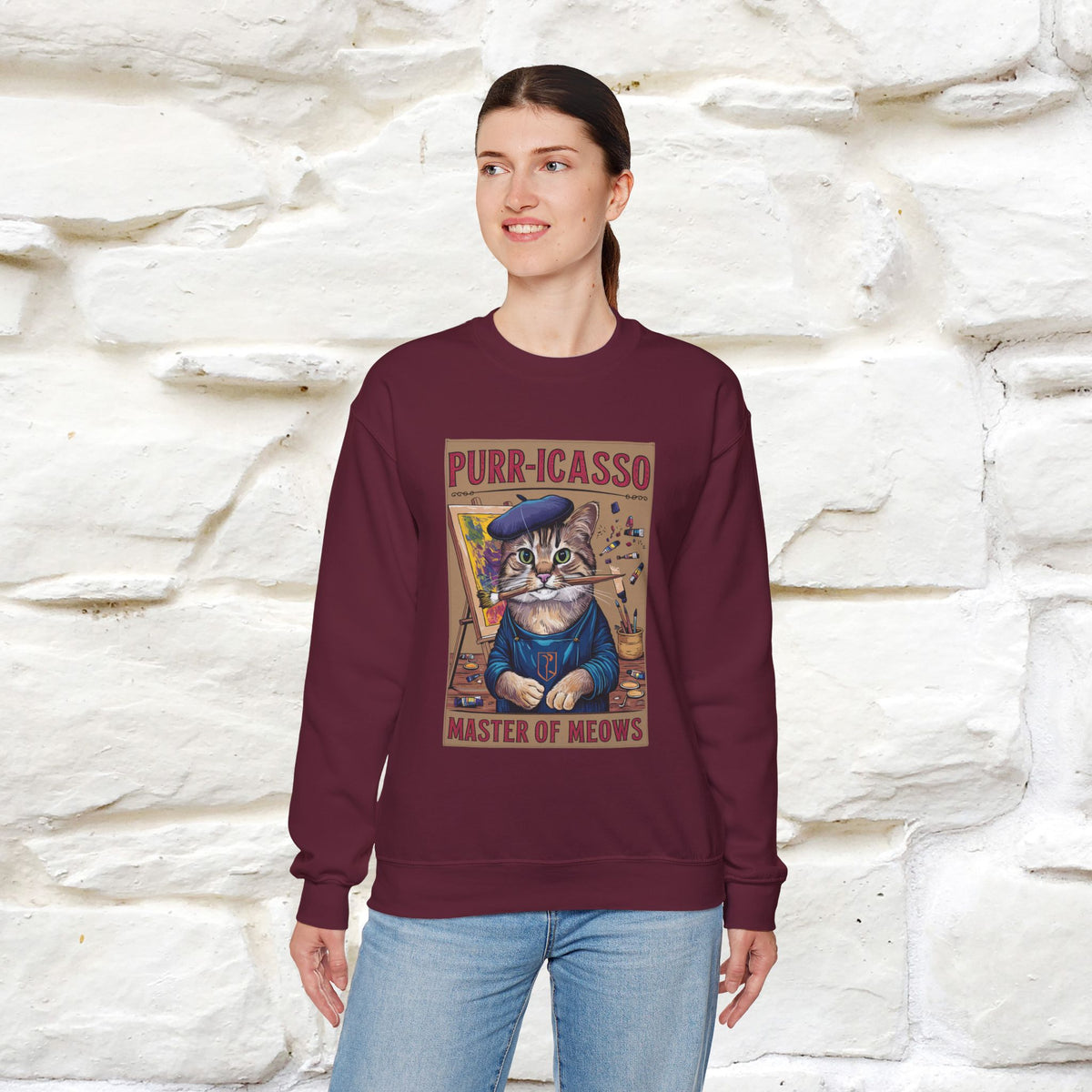 "Purr-icasso.'' |Cat Sweatshirt | Nunu&Miao Studio