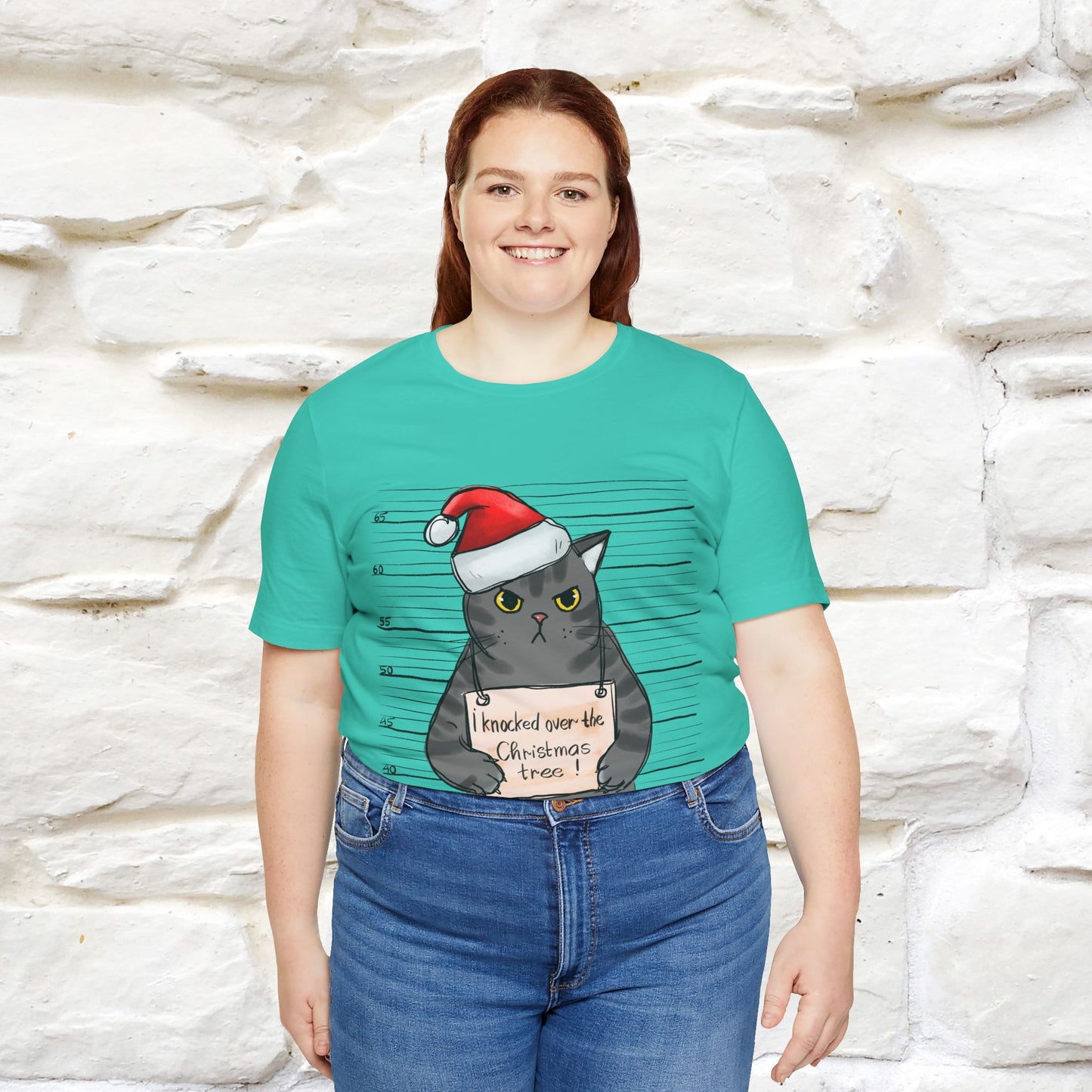 "I Knocked Over The Christmas Tree " |Funny Cat T-Shirt | Nunu&Miao Studio