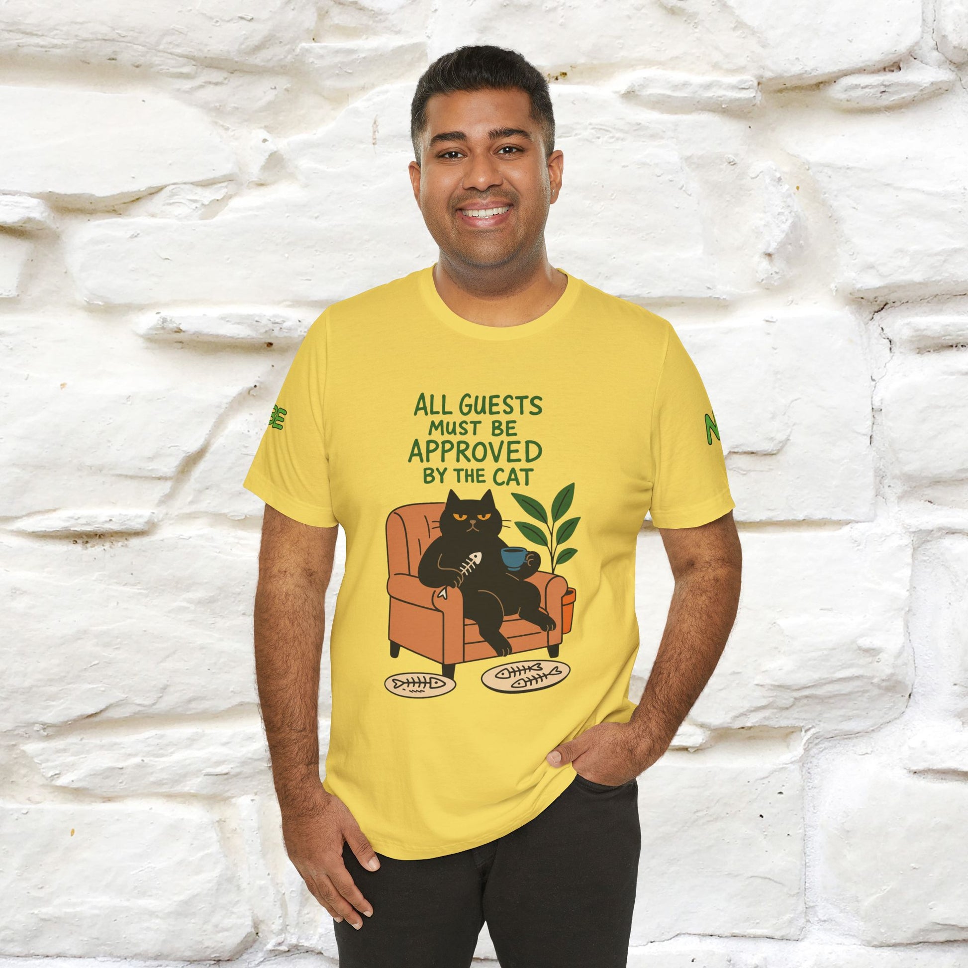 "All Guest Must Be Approved By The Cat - NO,MAYBE" Cat T-shirt |Nunu&Miao Studio - Nunu&Miao Studio