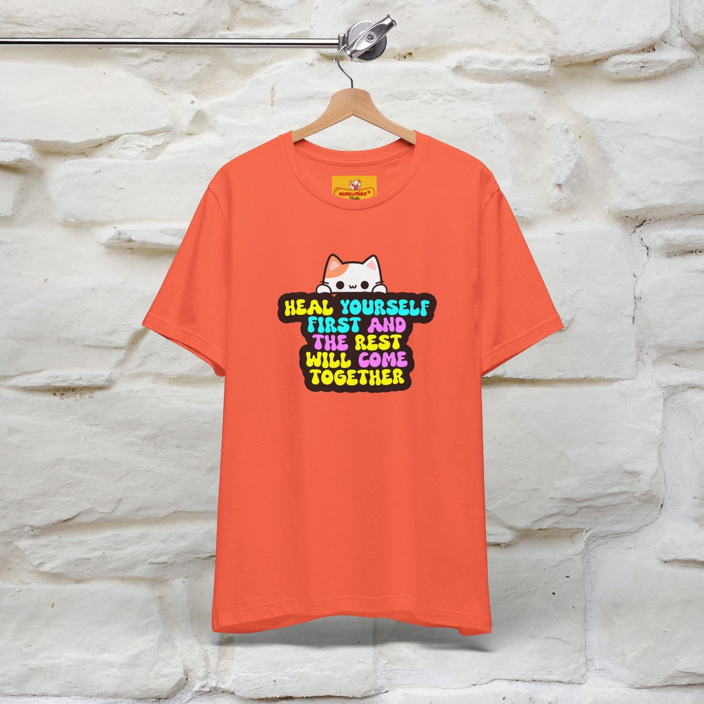 "Heal Yourself First And The Rest.." Cat T-shirt| Nunu&Miao Studio - Nunu&Miao Studio