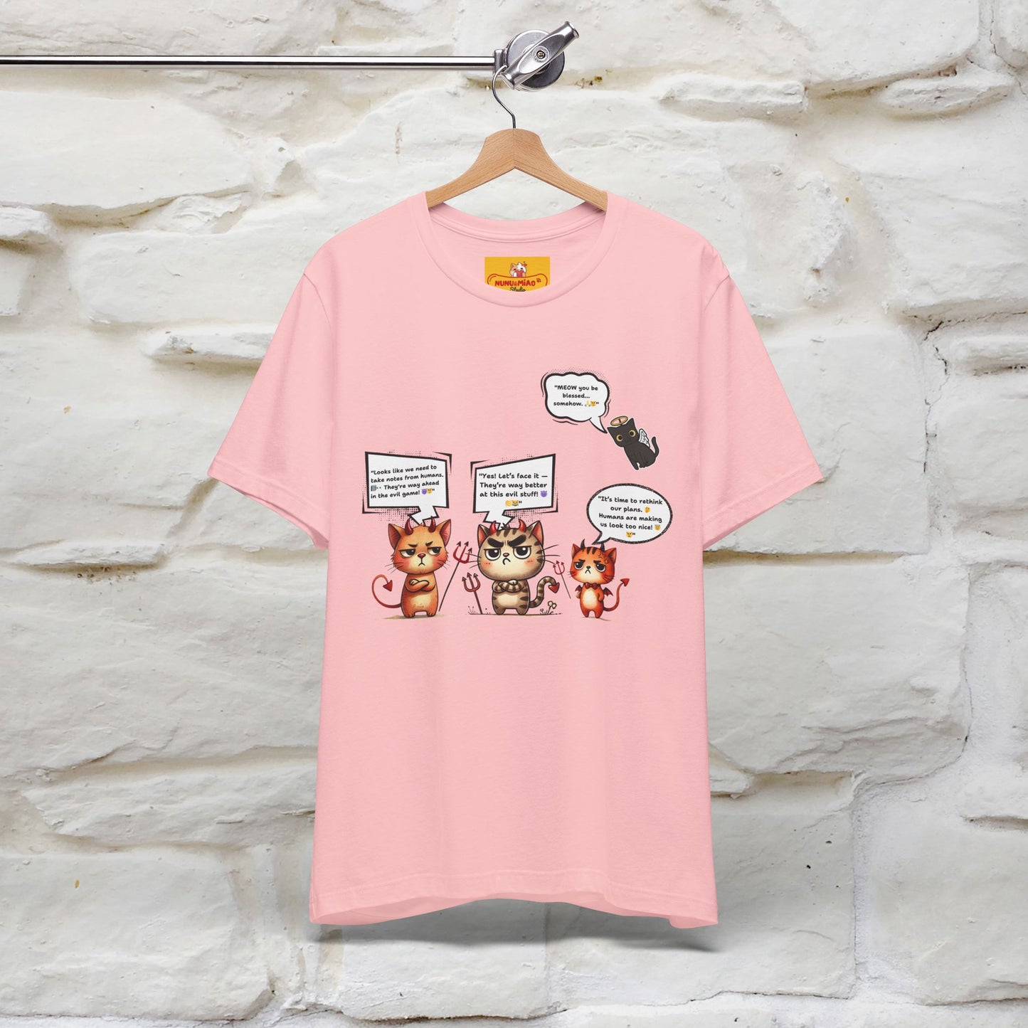 "Humans Are Way Ahead In The Evil Game! 😈😼" Cat  T-shirt |Nunu&Miao Studio - Nunu&Miao Studio