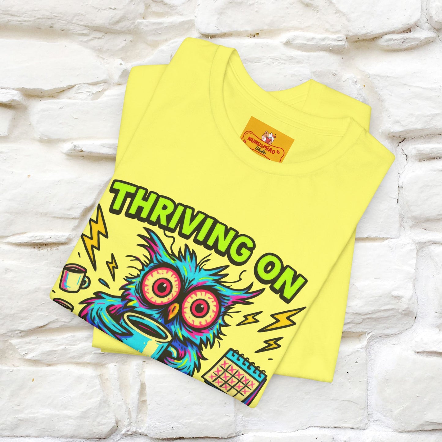 ''Thriving On Caffeine And Poor Choices''|  Sarcastic Cat T-Shirt | Nunu&Miao Studio