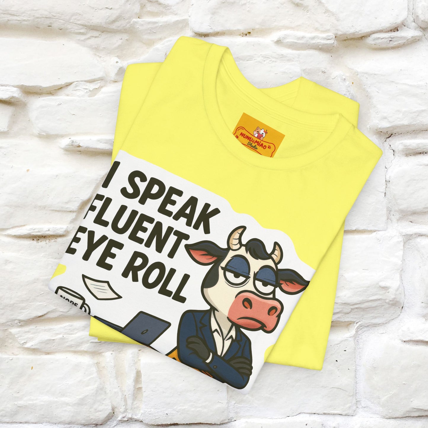 ''I Speak Fluent Eye Roll ''|  Sarcastic Cat T-Shirt | Nunu&Miao Studio