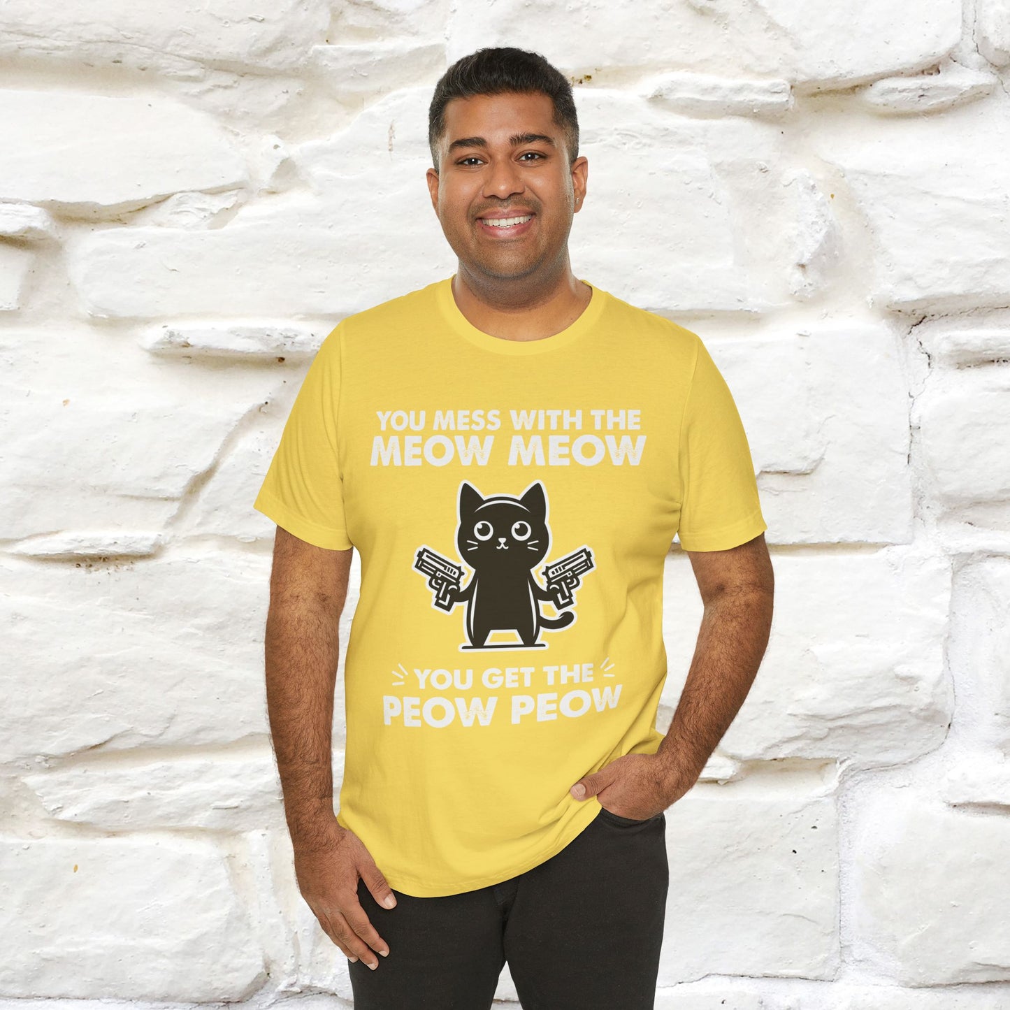 "You Mess With The Meow Meow, You Get The Peow Peow" Cat T-shirt |Nunu&Miao Studio - Nunu&Miao Studio