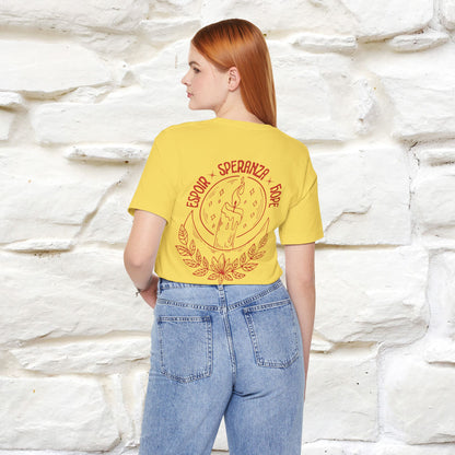 "Espoir Speranza Hope'' Cat T-Shirt Front and Back Design | Nunu&Miao Studio - Nunu&Miao Studio