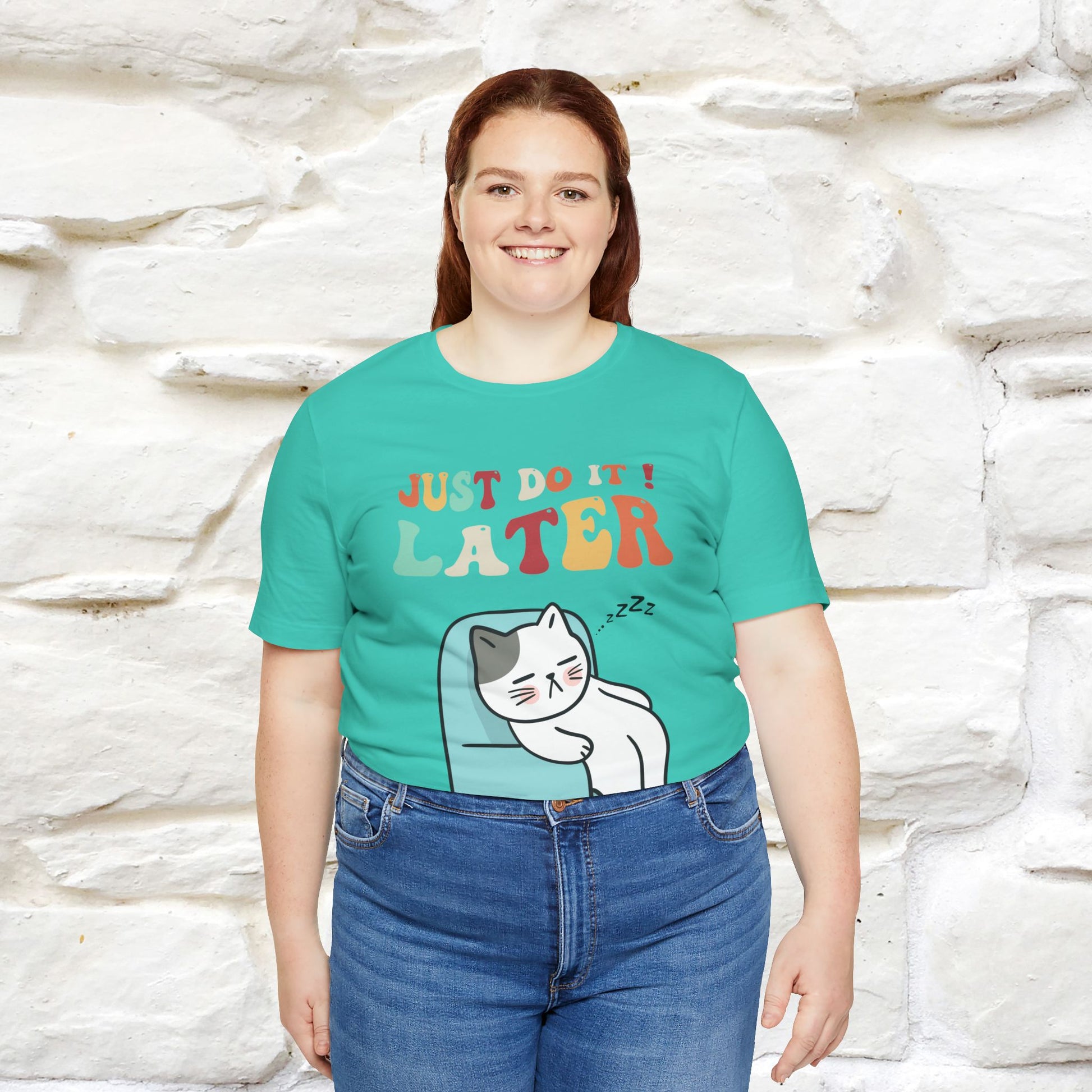"Just Do It Later" Cat T-shirt |Nunu&Miao Studio - Nunu&Miao Studio