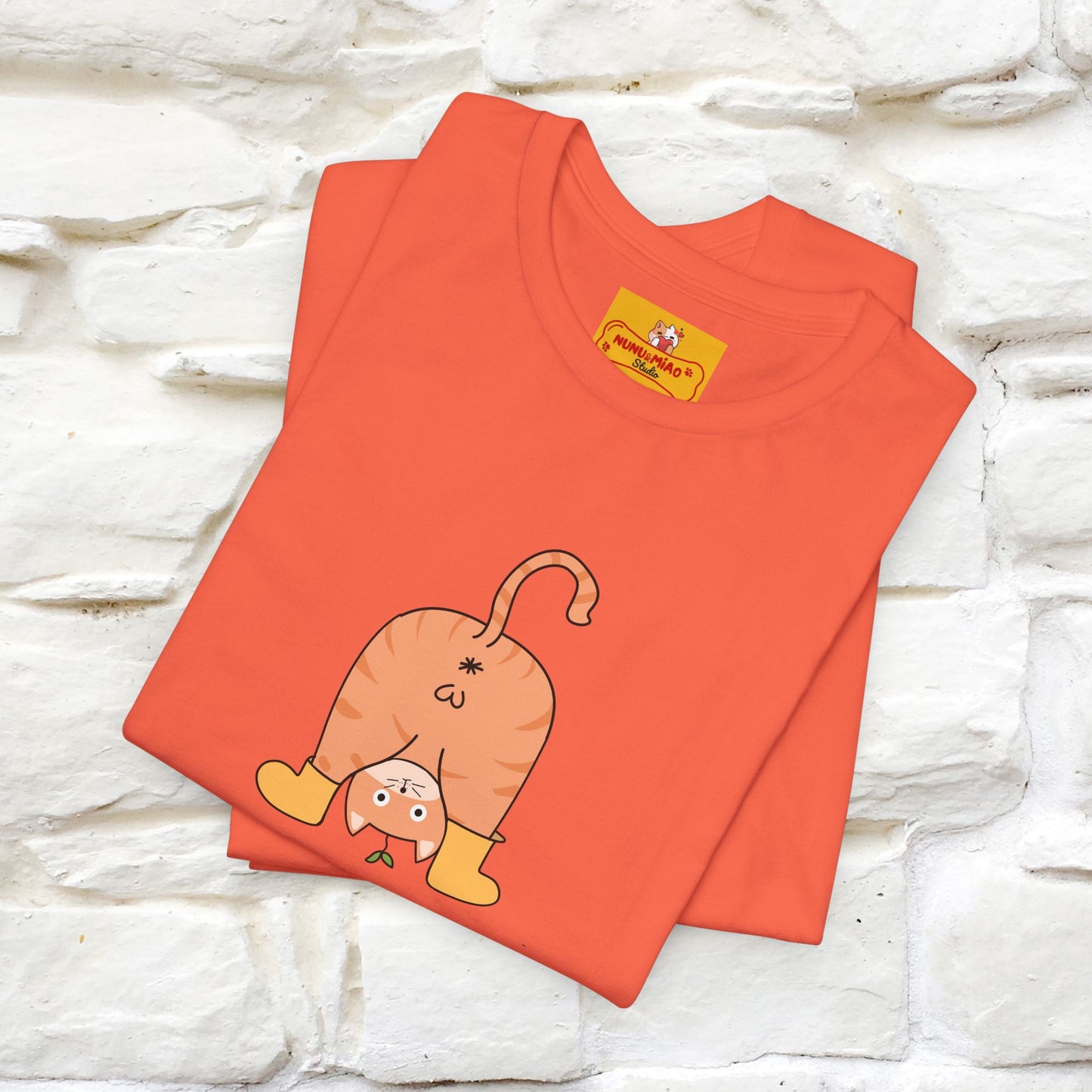 "Sometimes You Need to Look at Life from a Different Perspective" Cat T-Shirt | Front & Back Design | Nunu&Miao Studio - Nunu&Miao Studio