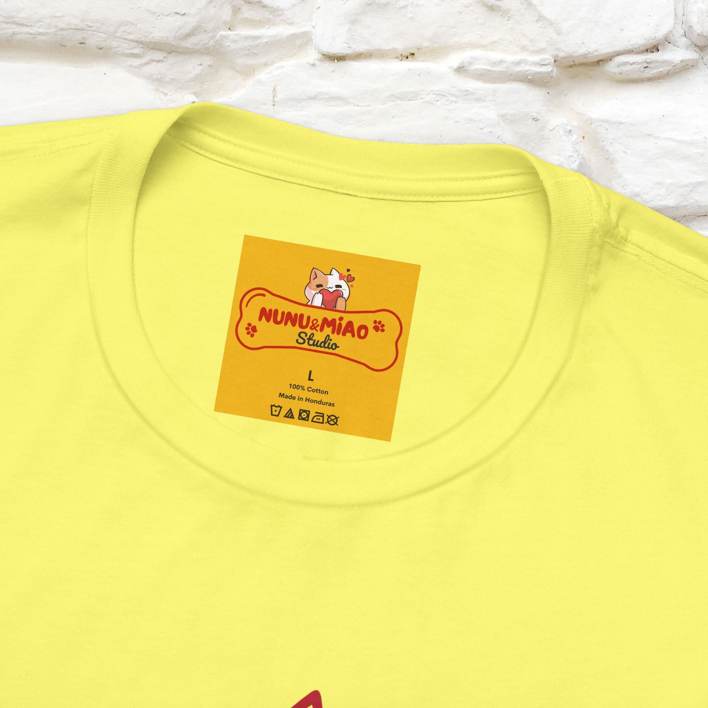 "I’m Happy, Which Often Looks Like Crazy" Cat T-Shirt| Front & Back Design | Nunu&Miao Studio - Nunu&Miao Studio