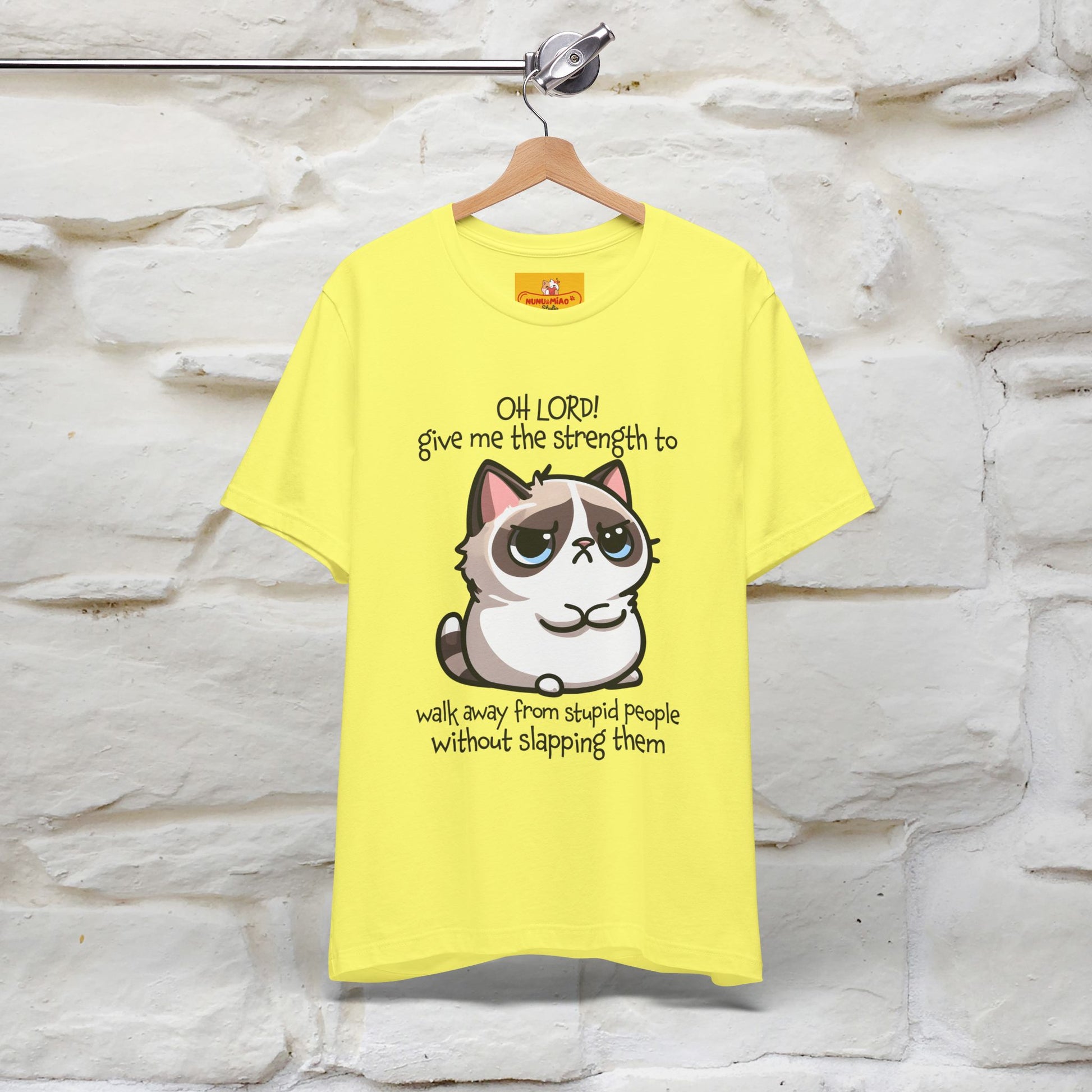''Oh Lord! Give Me Strength to ...'' Cat T-Shirt |  | Nunu&Miao Studio - Nunu&Miao Studio