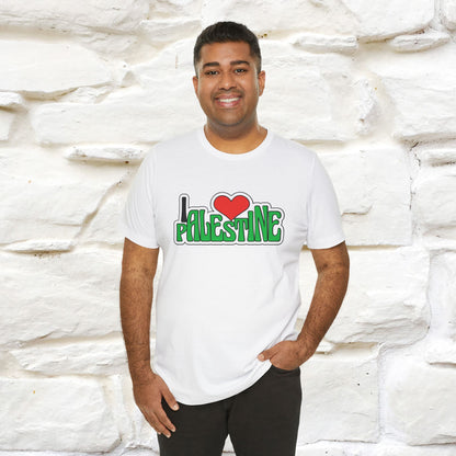 "I Love Palestine" Cat T-shirt | Front & Back Design |Nunu&Miao Studio - Nunu&Miao Studio